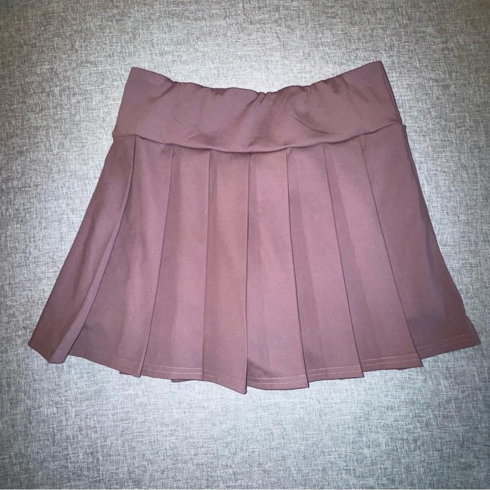 La Kottee Chic Mauve Skater Pleated Mini Skirt Skort - Picture 4 of 13